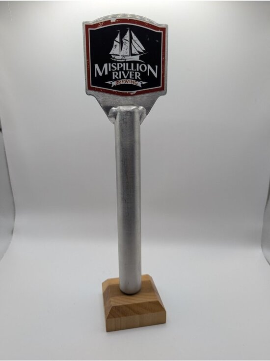 Other - Mispillion River Brewing Tap Handle Black Silver Sailboat Metal Breweriana RARE